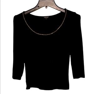 Karen Kane Lifestyle Rhinestone ScoopNeck Sweater Size S